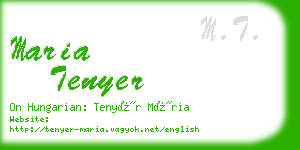 maria tenyer business card